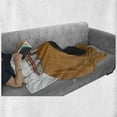 thumbnail image 6 of Bowling Party Soft Flannel Fleece Throw Blanket, Bowling Alley with Skittles and Ball in Position Hobby Print, Cozy Plush for Indoor and Outdoor Use, 50" x 60", Pale Brown Black White, by Ambesonne, 6 of 6