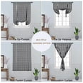 thumbnail image 3 of Cortinas Haperlare con diseño de cuadros estilo granja, 107 cm de ancho x 160 cm de largo, con filtro de luz, ajustables, para cocina, color negro, 1 panel, 3 of 6