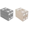 thumbnail image 3 of Foldable Bed Linen Organizer with Windows – 2 Pack Storage Boxes, 3 of 5