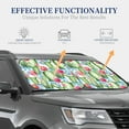 thumbnail image 4 of Bingfone Flowers And Cactus Windshield Sun Shade 2-Piece Foldable Car Front Window Sunshade For Most Sedans Suv Truck - Auto Sun Blocker Visor Protector Blocks Max Uv Rays - Large, 4 of 7