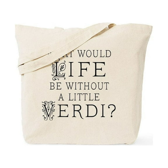 CafePress - Verdi Music Quote Tote Bag - Unisex Canvas Tote Bag, Beige, 1-Piece