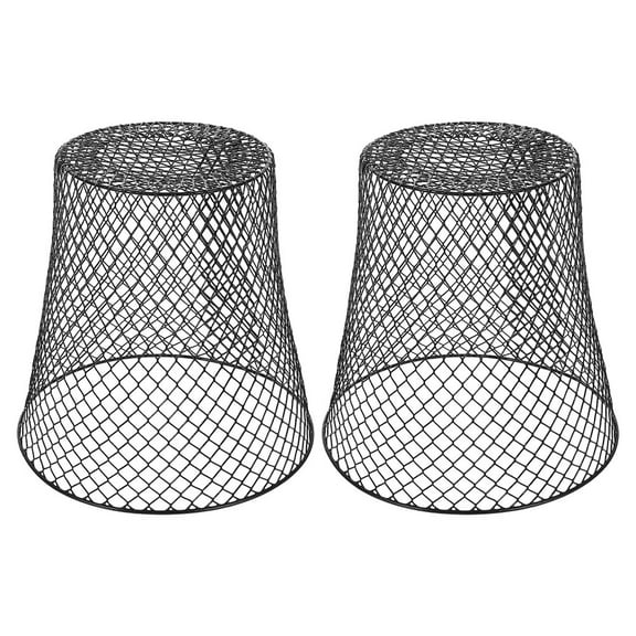 FRCOLOR  2 Pcs Iron Laundry Hamper Multifunctional Storage Basket Black