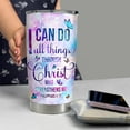 thumbnail image 6 of Christian Tumbler 20oz I Can Do All Things Christ Tumblers Cup Bible Verse Coffee Travel Mug Inspirational Religious Gifts for Women Gift for Birthday Christmas, 6 of 7