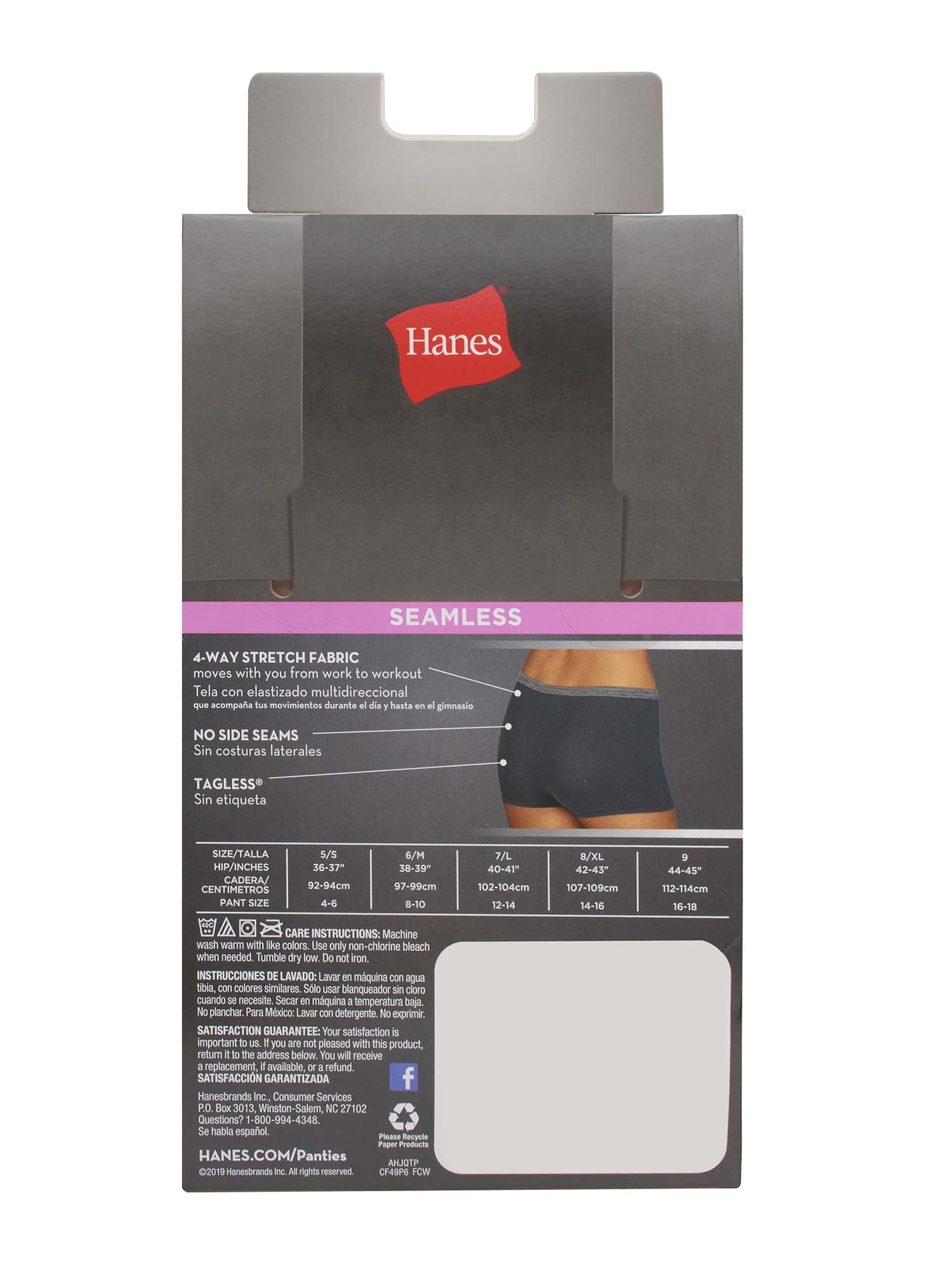 CF49P6 - Hanes Womens Comfort Flex Fit Microfiber Stretch Boyshort 6-Pack