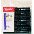 thumbnail image 2 of Annie Snap-On Magnetic Rollers – 1/2″ Small Size, Black, 14 Count | Smooth Curlers with Secure Snap Covers – #1234, 2 of 3