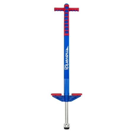 Flybar Maverick Pogo Stick for Kids Ages 5+, 40 to 80 lbs, Outdoor Toys, Outside Toys for Kids, Red/Blue