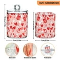 thumbnail image 5 of Yayeee 2 Pack Qtip Holder Bathroom Cotton Swab Canister with Lid Clear Dispenser Set, Bunnies and Hearts, 5 of 6
