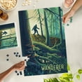 thumbnail image 2 of Lantern Press 1000 Piece Jigsaw Puzzle, Wanderer, Bigfoot in Forest, 2 of 5