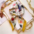 thumbnail image 4 of Pañuelo cuadrado de seda de 70 cm para mujer, pañuelo de satén con estampado, banda para la cabeza, chal para el pelo de moda para mujer, pañuelo para el cuello, hijab, 4 of 5