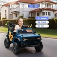 thumbnail image 4 of 12V Powered Ride on Car, Ford Bronco Raptor Ride on Toys with Remote Control, Battery Powered Ride on Trucks with Bluetooth Music, LED Light, Kids Car Electric Vehicle for Boys Girls Gifts, Blue, 4 of 8