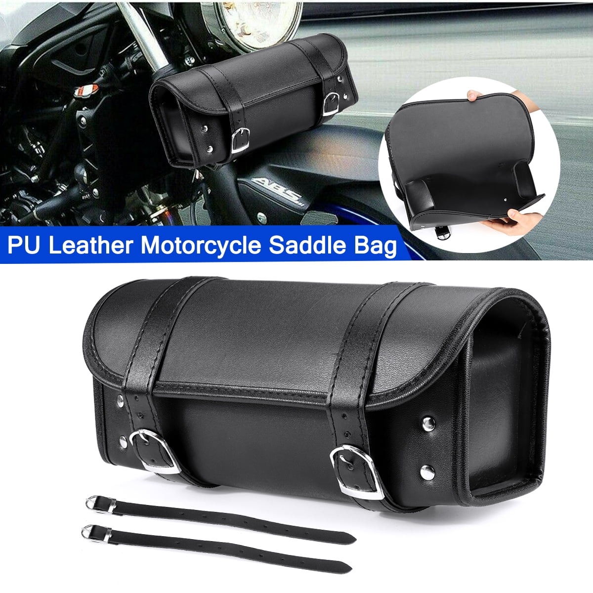 Motorcycle Scooter Saddlebag Tool Bag PU Leather Storage Pouch Bag For Honda