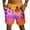 Purple, variant on Boyscolos Mens Casual Shorts Hawaiian Print Drawstring Elastic Waist Short Pants Quick Dry Beach Shorts with Pockets Blue L