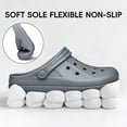 thumbnail image 6 of YHOON Unisex Garden Clogs Shoes Arch Support Soft Slip-on Sandals for Women and Men Grey Size 10 Women/9 Men, 6 of 7