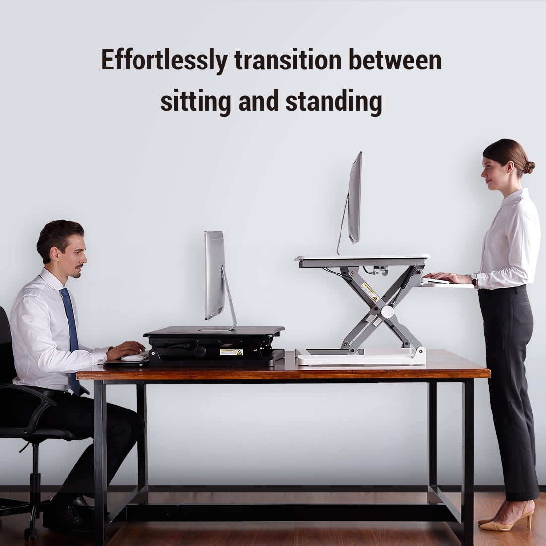 Flexispot Standing Desk 47 Wide Plat Stand Up Computer Riser With Quick Release Keyboard Tray