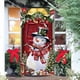 thumbnail image 4 of Decoración navideña para puerta con fondo de muñeco de nieve, ideal para fiestas navideñas, noticias, invierno, 70 x 35 pulgadas, 4 of 5