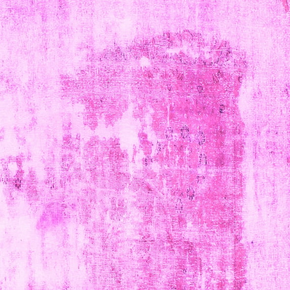 Ahgly Company Indoor Square Solid Pink Modern Area Rugs, 5' Square
