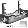 thumbnail image 2 of Under Desk Cable Management Tray No Drill, Metal Mesh Cable Management Under Desk with Clamp Mount, 2 Hole Cable Tray with Wire Management and Cord Organizer for Home Office Standing Desk, 2 of 8