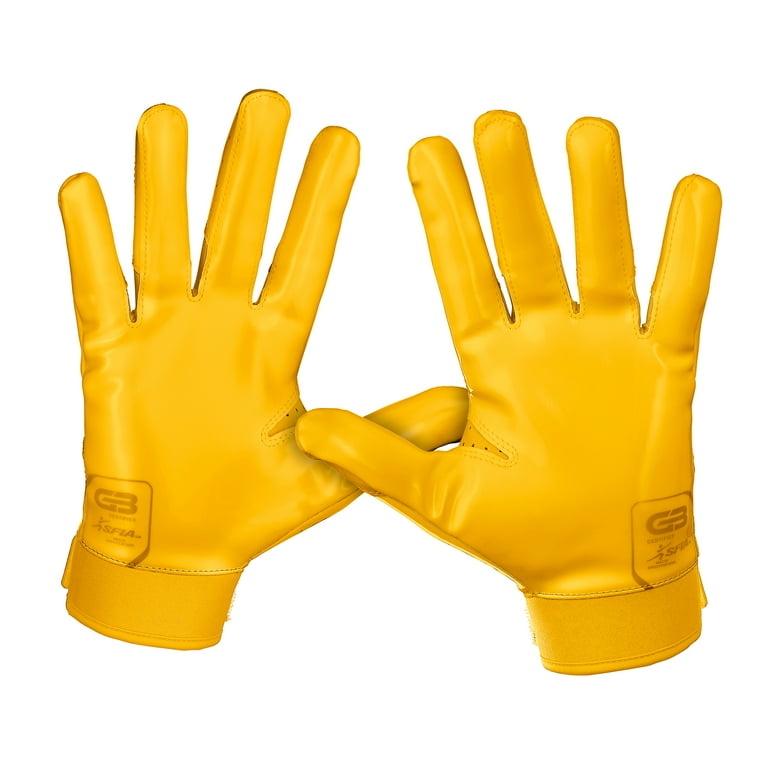 Youth yellow football gloves hotsell
