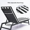 thumbnail image 4 of Chaise Lounge Cushions Outdoor, Breathable and UV Resistant, Fade Resistant & Fade-Resistant Lounger Cushions Suitable for Patio Furniture, Pool, Lawn (Black White-1 pcs), 4 of 6