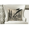 thumbnail image 4 of Ambesonne Landscape Throw Pillow Cover 2 Pack, NYC Night Bridge View, 16", Grey Brown, 4 of 6