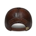 thumbnail image 3 of Leather Hat - Leather Baseball Cap Baseball Cap Men's Baseball Cap Hats With Visor For Use In Autumn And Winter, 3 of 8