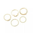 thumbnail image 2 of QQTDFG 5 Pcs/Set Crystal Moon Star Gold Initial Rings Set Female Gemstone Ring Jewelry-default, 2 of 7