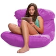 thumbnail image 5 of Posh Creations Laguna Lounger Bean Bag Chair, Kids, 3 ft, Purple, 5 of 6