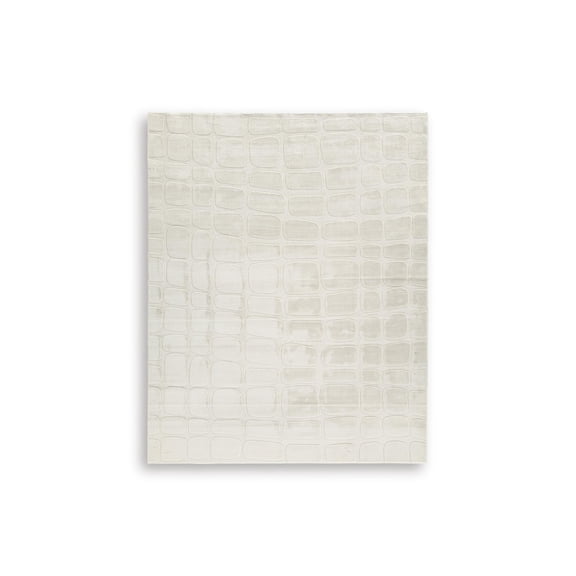 Signature Design by Ashley Malvinsboro 8' x 10' Washable Area Rug, Sandstone Modern Textured Faux Fur Rug