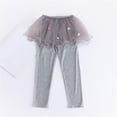thumbnail image 3 of Ugoldhm Girls Footless Leggings with Tutu Skirt - Flower Tulle Ruffle Pantskirt for 2-10 Years, 3 of 5