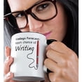 thumbnail image 2 of 3drose, Todays Forecast 100 Percent Chance of Writing Funny Writer Gift., 11oz Two-tone Black Mug, 2 of 6
