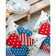 thumbnail image 2 of Pack of 2 Outdoor Pillow Covers, Independence Day USA Flag Love Eucalyptus Leaves Waterproof Square Throw Pillowcase Cushion Decorative Pillow Covers for Couch Patio Tent, 20x20 in, 2 of 6