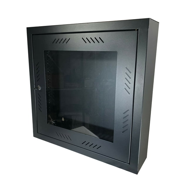 CNAweb 19 Inch 12U Slim SoHo Wall Mount Network Cabinet Enclosure 6 ...