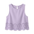 thumbnail image 7 of Sokhug Womens Sleeveless Tank Top 2026 Round Neck Trendy Crochet Lace Hem Soft Casual Camisole Tank Tops, 7 of 7