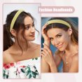 thumbnail image 2 of Unique Bargains 2 Pcs Pastoral Stripe Headbands Fashion Anti Slip Hair Accessories for Women Yellow Purple 0.87" Wide, 2 of 7