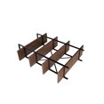 thumbnail image 3 of Benjara BM218710 4 Tier Wood & Metal Frame Bookcase with X Shape Design, Brown & Black, 3 of 5