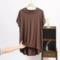 thumbnail image 2 of BLVB Oversized Hoodies for Women Short Sleeve Hooded Modal Pajama Tops Loose Comfy Sleep Shirts for Casual Lounge, 2 of 6