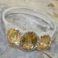 thumbnail image 5 of LBG British Made 14k White Gold Natural Citrine Womens Anniversary Ring - 33 size options - Size 5, 5 of 7