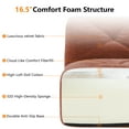 thumbnail image 5 of Aukfa Velvet Tufted Modular Sectional Sofa, 80" L-Shaped Boneless Couch with Ottoman for Living Room, Red, 5 of 12