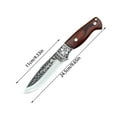 thumbnail image 2 of AHMT Hand Forged Butcher Boning Knife for Meat Cutting, Knife for Kitchen, Camping, Chef Knife With Leather Sheath, Meat Vegetable Cutting Knife, Superior Durability and Performance(Red), 2 of 7
