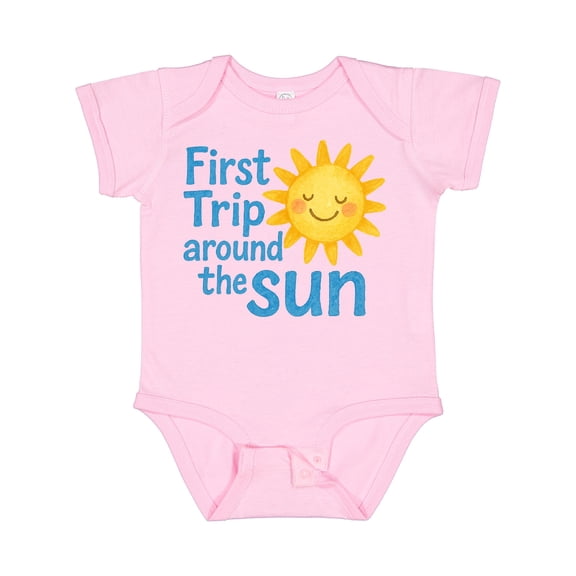 Inktastic First Trip Around the Sun Sunny Birthday Boys or Girls Baby Bodysuit