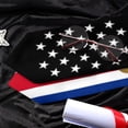 thumbnail image 5 of Costa Rica Mix United States Black American Flag Graduation Stole Shawl Sash Scraf Gift For Abroad Student International Study, 5 of 6