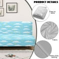 thumbnail image 3 of SCRAWLGOD Cloud Stars Print Blue Futon Cover Armless Sofa Covers Sofa Bed Covers Stretch Futon Couch Cover Sofa Slipcover Furniture Protector Thick Soft Stay in Place, 3 of 7