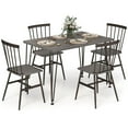 thumbnail image 1 of Gymax 5PCS Dining Table Set for 4 Rectangular Kitchen Table & 4 Chairs w/ Metal Frame Grey Oak, 1 of 9