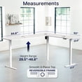 thumbnail image 5 of VIVO White Electric 84" x 63" Corner Standing Desk, L-Shaped Workstation, 5 of 8