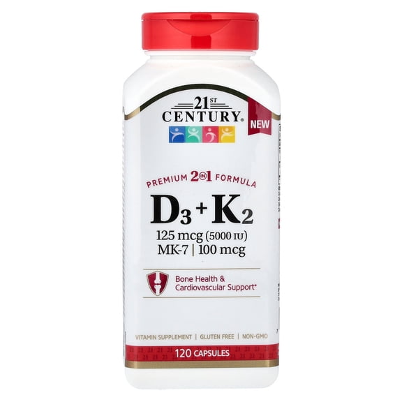 21st Century D3   K2, 120 Capsules
