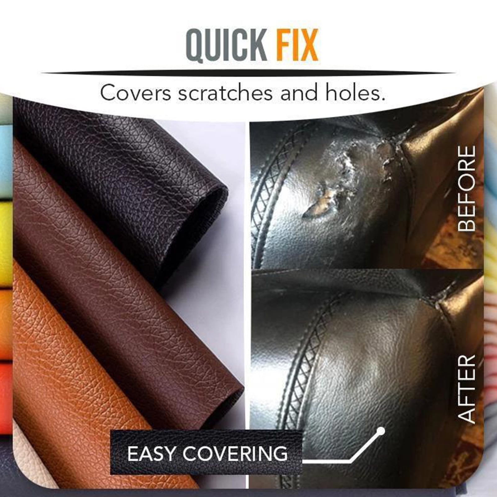 1 Roll Leather Repair Patch Self-Adhesive, 35x137cm / 50x137cm, 7 Colors Available, Cabinahome Leather Tape for Couches, Chairs, Car Seats, Bags