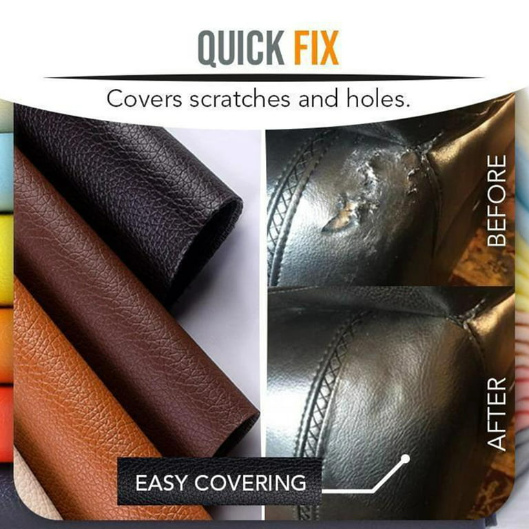 1 Roll Leather Repair Patch Self-Adhesive, 35x137cm, 7 Colors