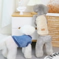 thumbnail image 3 of Trayknick Pet Sweater Solid Color Keep Warmth Skin-friendly Pet Dogs Fleece Sweatshirt Costume for Winter Blue, 3 of 13