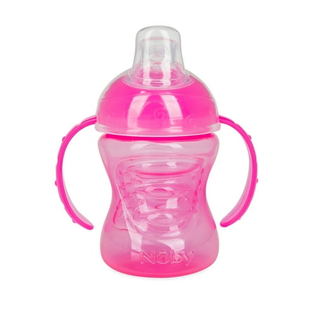 Nuby 2 Handle Grip N Sip Soft Spout Sippy Cup, Pink