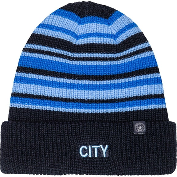 Men's Navy Manchester City Toner Cuffed Knit Hat - OSFA